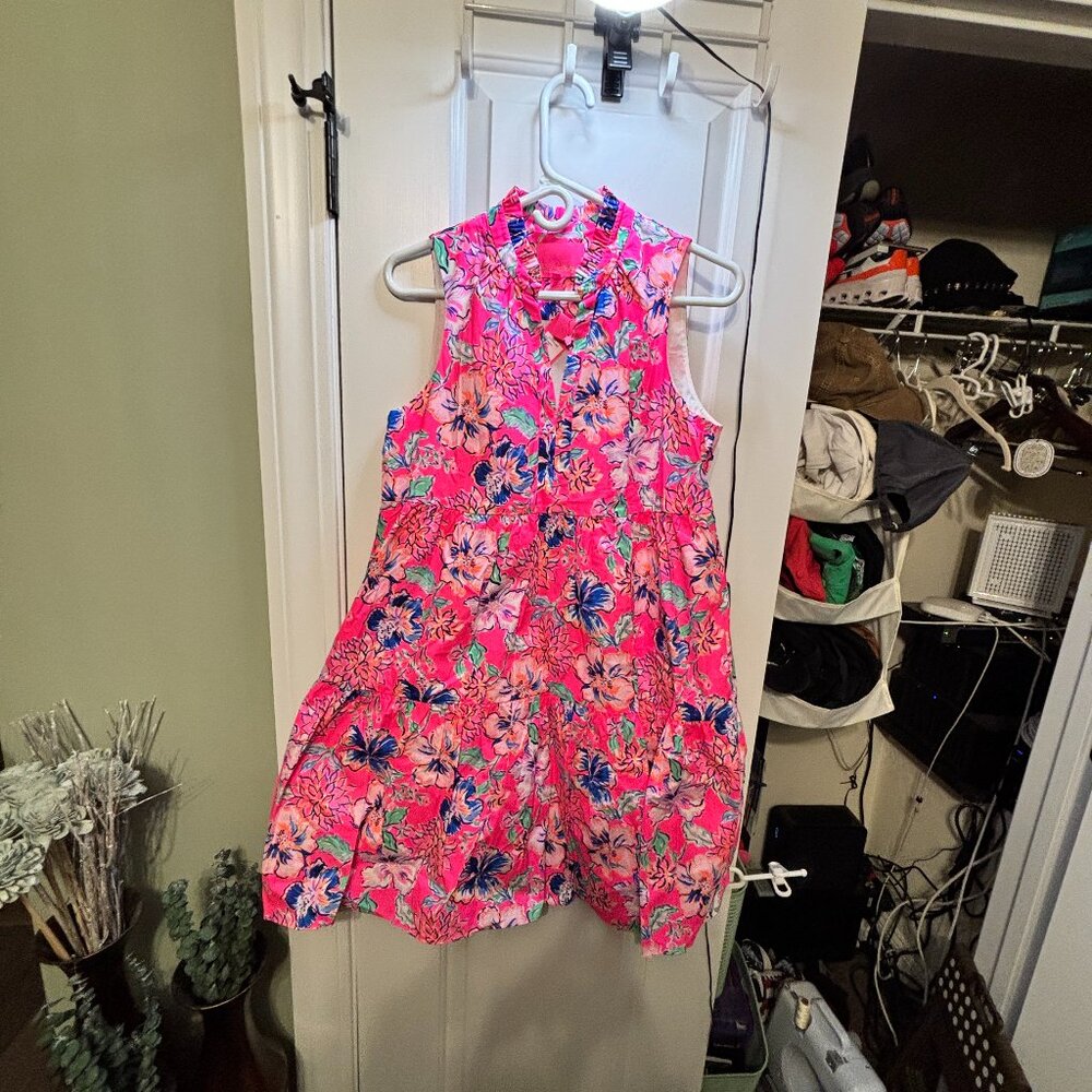 NWT Lilly Pulitzer Women's Size Small Novella Dress Pink Isle Last Bud Not Least